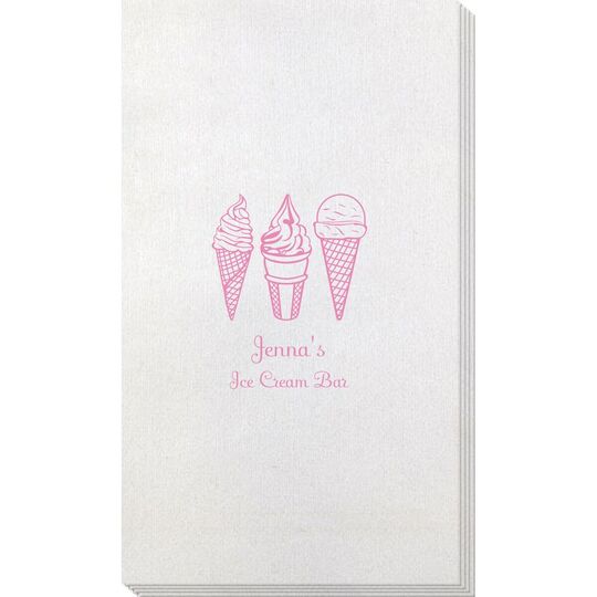 Ice Cream Cone Trio Bamboo Luxe Guest Towels